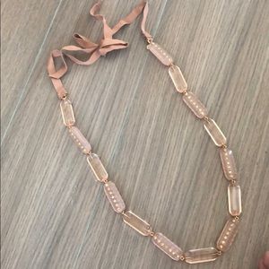 J. Crew Ribbon Tie Necklace